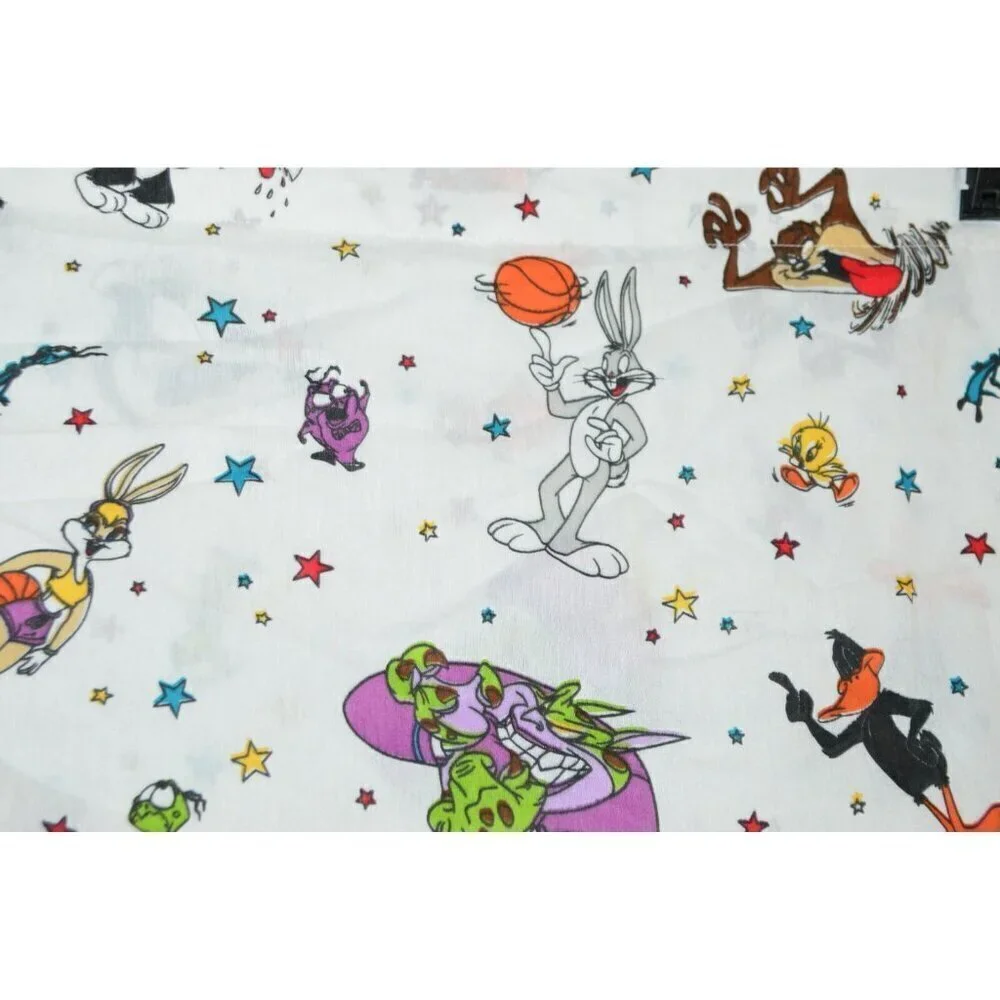 1996 Space Jam Looney Tunes Tune Squad Bugs Bunny Standard Twin Flat Sheet